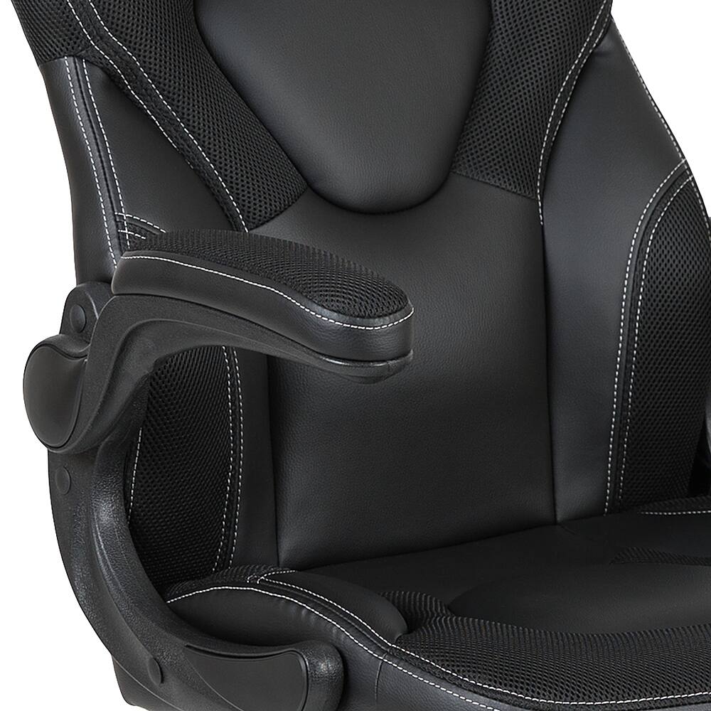 Alt View 15. Alamont Home - X10 High Back Black Racing Style Ergonomic Gaming Chair with Flip-Up Arms - Black.
