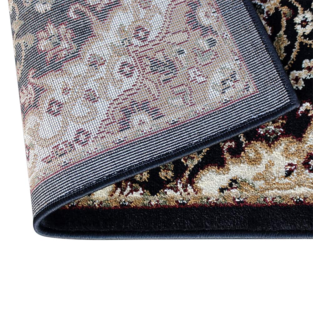 Alt View 14. Alamont Home - Mersin Collection Multipurpose Persian Style Olefin Medallion Motif Area Rug 2' x 3' - Black.