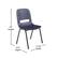Alt View 13. Alamont Home - Ergonomic Shell Stack Chair with 16'' Seat Height - TRUE Navy Plastic/Black Frame.