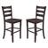 Front. Alamont Home - Liesel Rustic Wood Bar Height Stool (Set of 2) - Gray Wash Walnut.