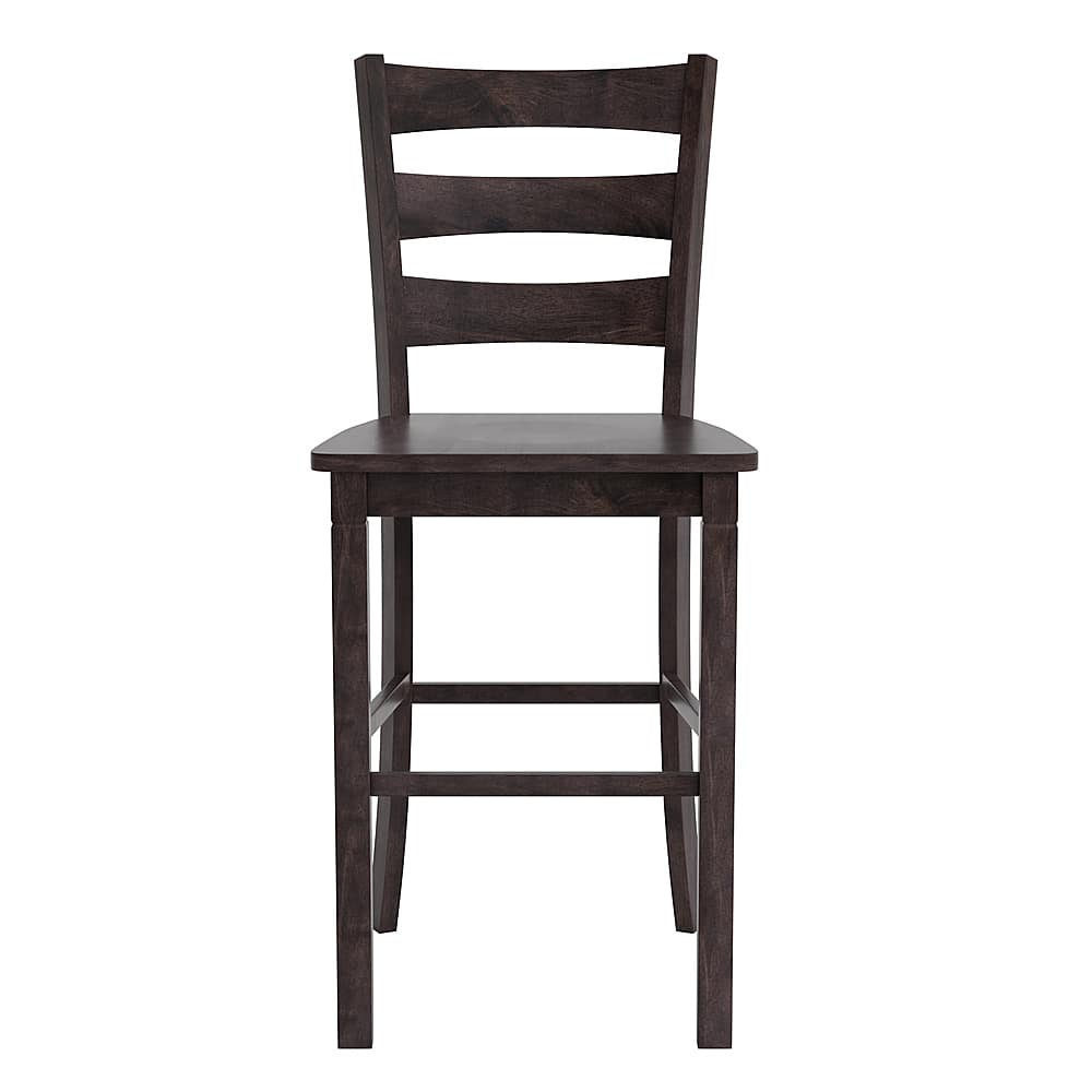 Alamont Home Liesel Rustic Wood Bar Height Stool (Set of 2) Gray Wash