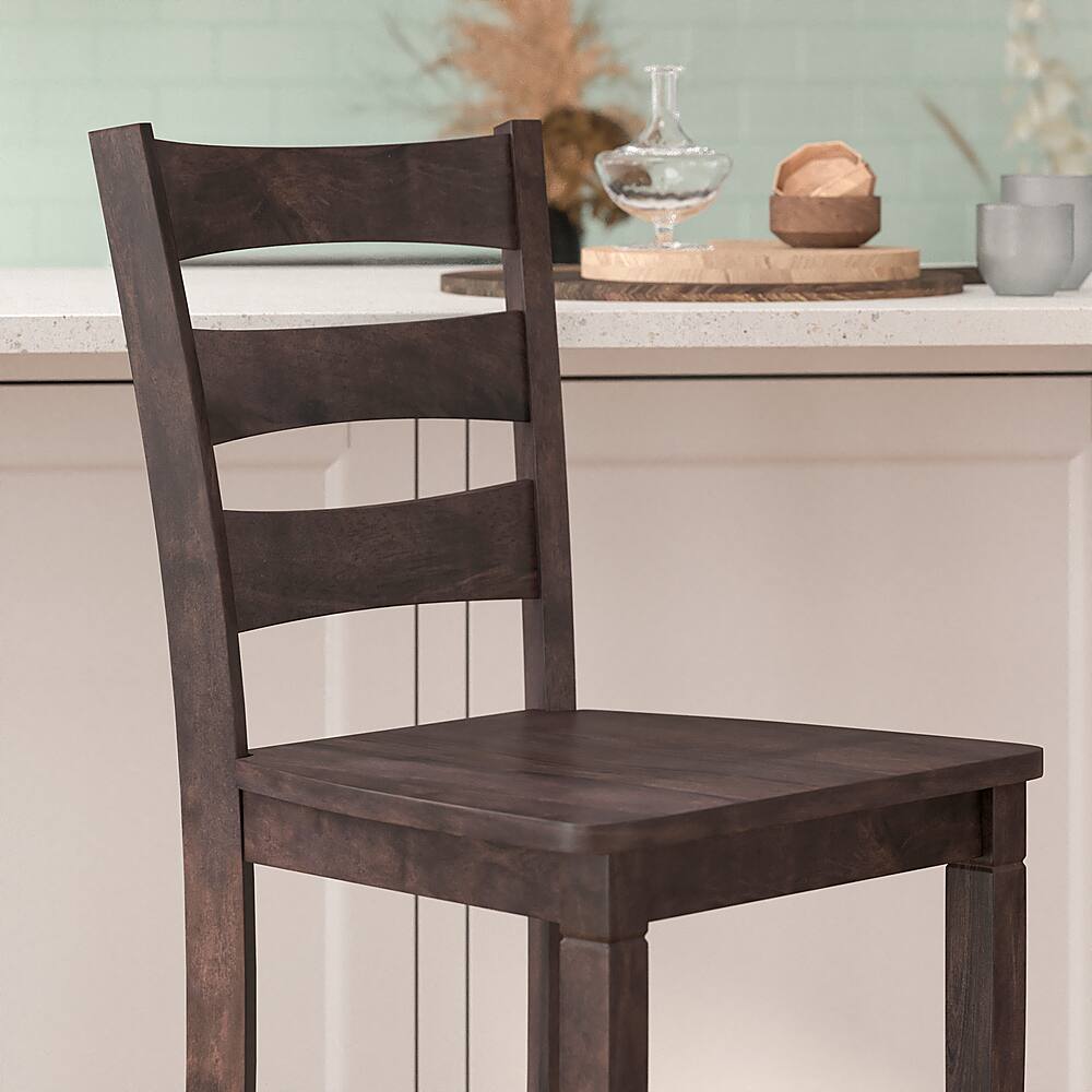 Customer Reviews Alamont Home Liesel Rustic Wood Bar Height Stool (Set
