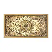 Alamont Home - Mersin Collection Multipurpose Persian Style Olefin Medallion Motif Area Rug - 2x3 - Ivory - Front_Zoom
