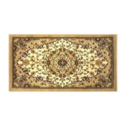 Flash Furniture - Mersin Collection Multipurpose Ivory Persian Style Olefin Medallion Motif Area Rug - 2x3 - Ivory - Front_Zoom