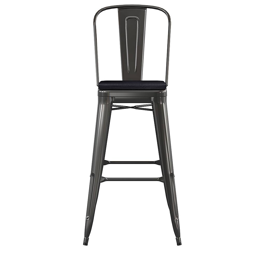 Alt View 11. Alamont Home - Kai All-Weather Commercial Bar Stool with Removable Back/Poly Seat-Black/Black - Black/Black.