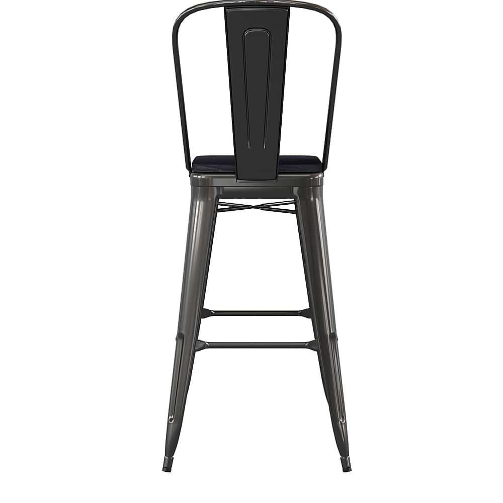 Alt View 17. Alamont Home - Kai All-Weather Commercial Bar Stool with Removable Back/Poly Seat-Black/Black - Black/Black.