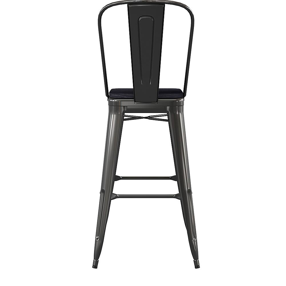 Alt View 17. Alamont Home - Kai All-Weather Commercial Bar Stool with Removable Back/Poly Seat-Black/Black - Black/Black.