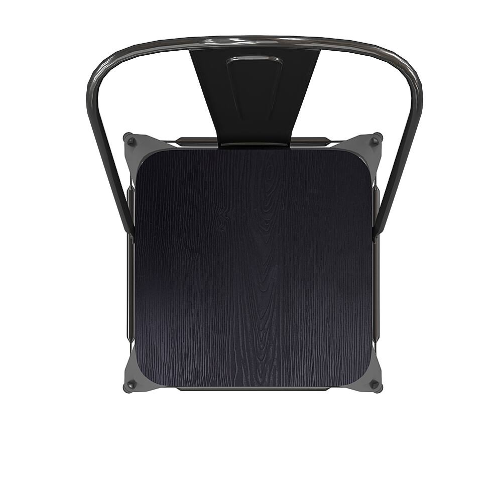 Alt View 19. Alamont Home - Kai All-Weather Commercial Bar Stool with Removable Back/Poly Seat-Black/Black - Black/Black.