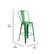 Alt View 13. Alamont Home - Carly All-Weather Bar Height Stool with Poly Resin Seat - Green/Teak - Green/Teak.