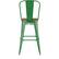 Alt View 17. Alamont Home - Carly All-Weather Bar Height Stool with Poly Resin Seat - Green/Teak - Green/Teak.
