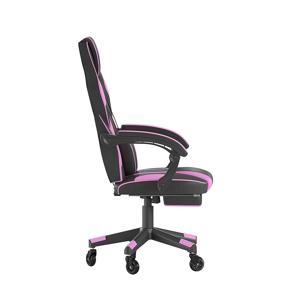 Alt View 15. Alamont Home - X40 Office Gaming Chair with Skater Wheels & Reclining Arms - Purple LeatherSoft - Black/Purple.