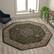 Alt View 13. Alamont Home - Portman Collection Medallion Motif Traditional Persian Style Round Area Rug 7' x 7' - Green.