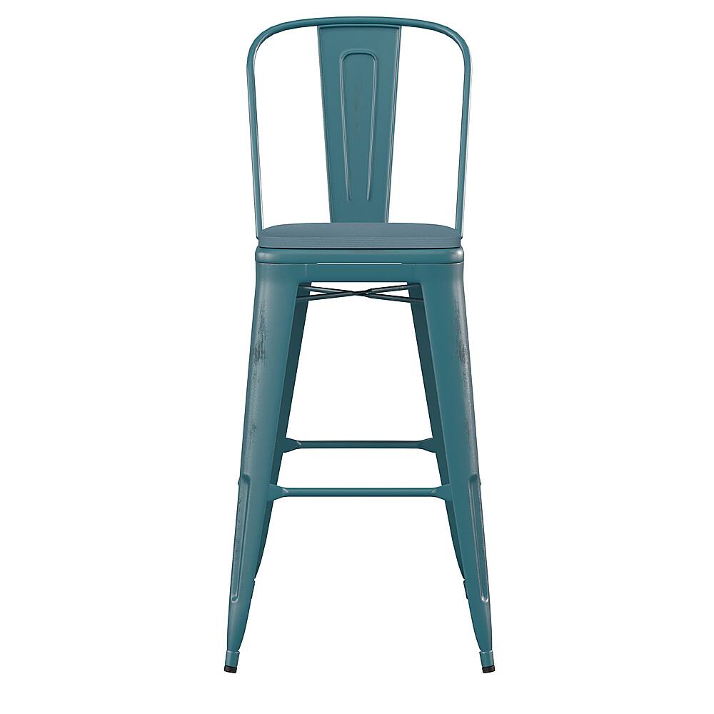 Alt View 11. Alamont Home - Carly All-Weather Bar Height Stool with Poly Resin Seat - Kelly-Blue Teal/Teal - Kelly Blue-Teal/Teal-Blue.