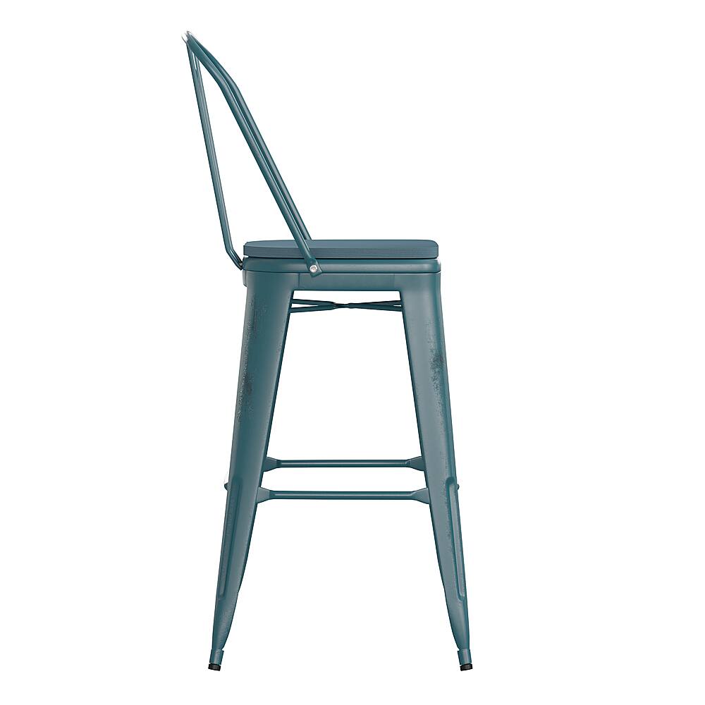Alt View 18. Alamont Home - Carly All-Weather Bar Height Stool with Poly Resin Seat - Kelly-Blue Teal/Teal - Kelly Blue-Teal/Teal-Blue.