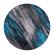 Front. Alamont Home - Rylan Collection Abstract Style Accent Area Rug Scraped Pattern 5' x 5' Round - Blue.