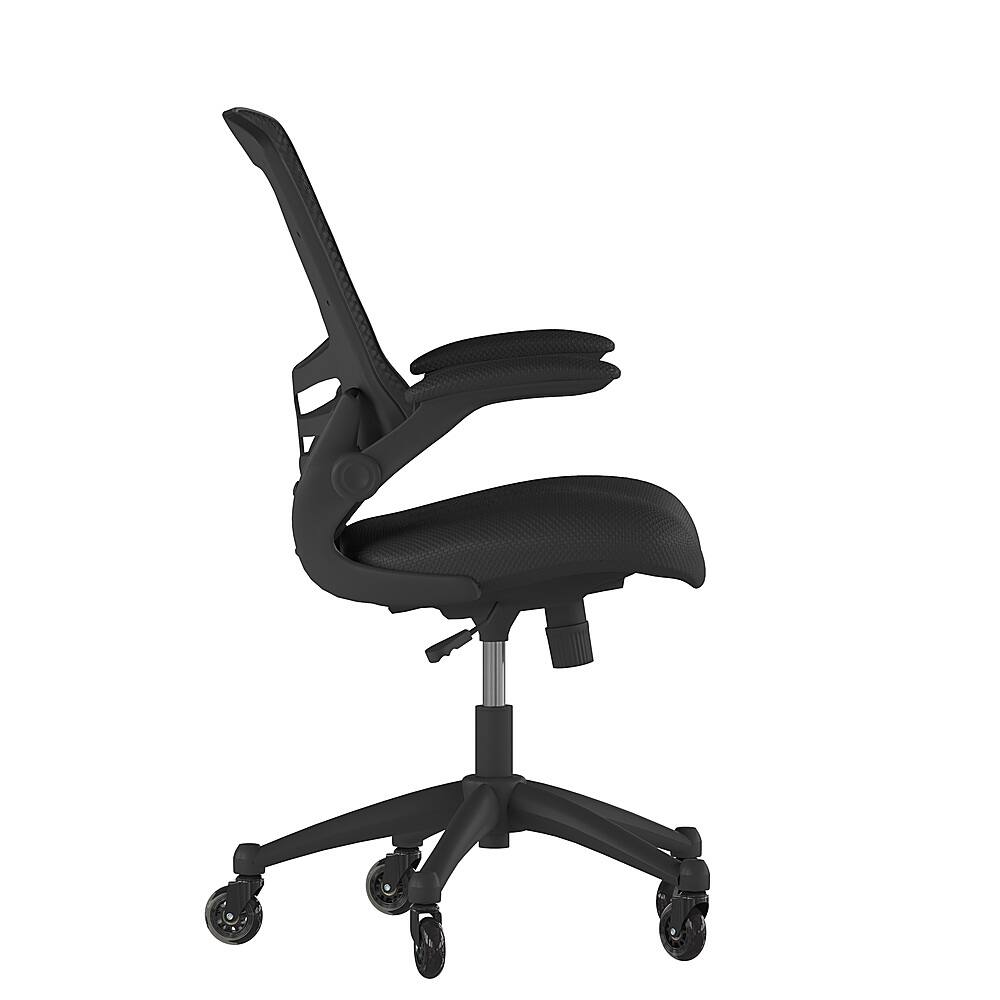 Alt View 15. Alamont Home - Kelista Ergonomic Swivel Task Chair with Roller Wheels & Flip Up Arms - Black Mesh - Black Mesh.
