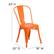 Alt View 13. Alamont Home - All-Weather Commercial Stack Chair & Poly Resin Seat - Orange/Teak.