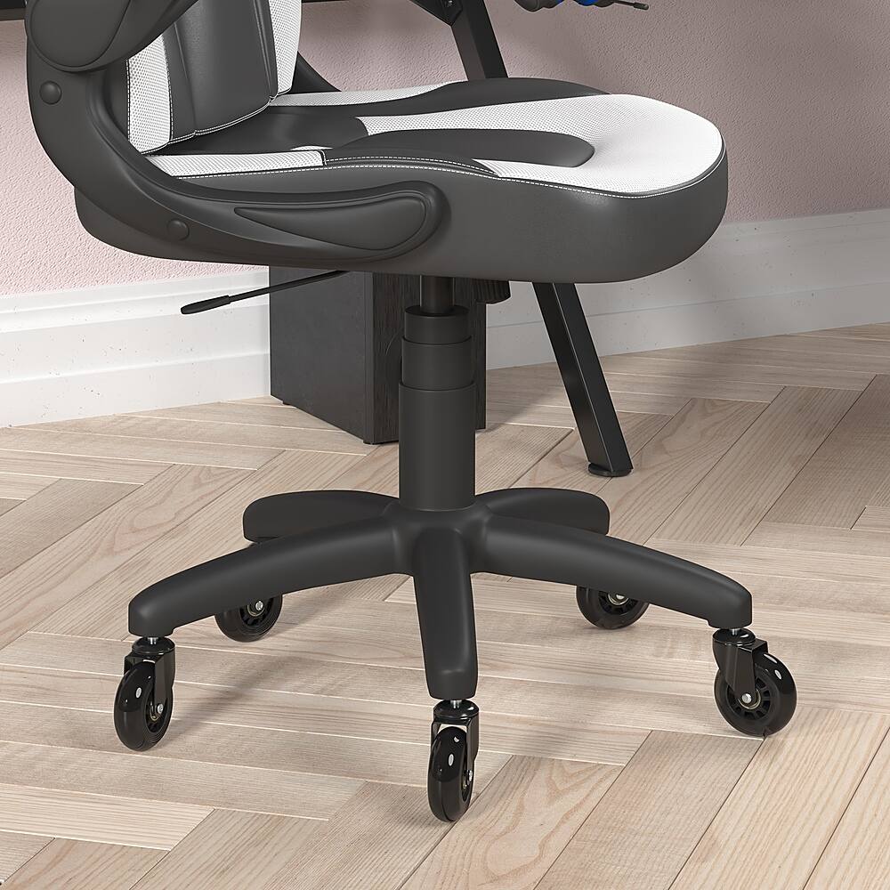 Alt View 14. Alamont Home - X10 Office Gaming Chair with Skater Wheels & Flip Up Arms - White LeatherSoft - White.