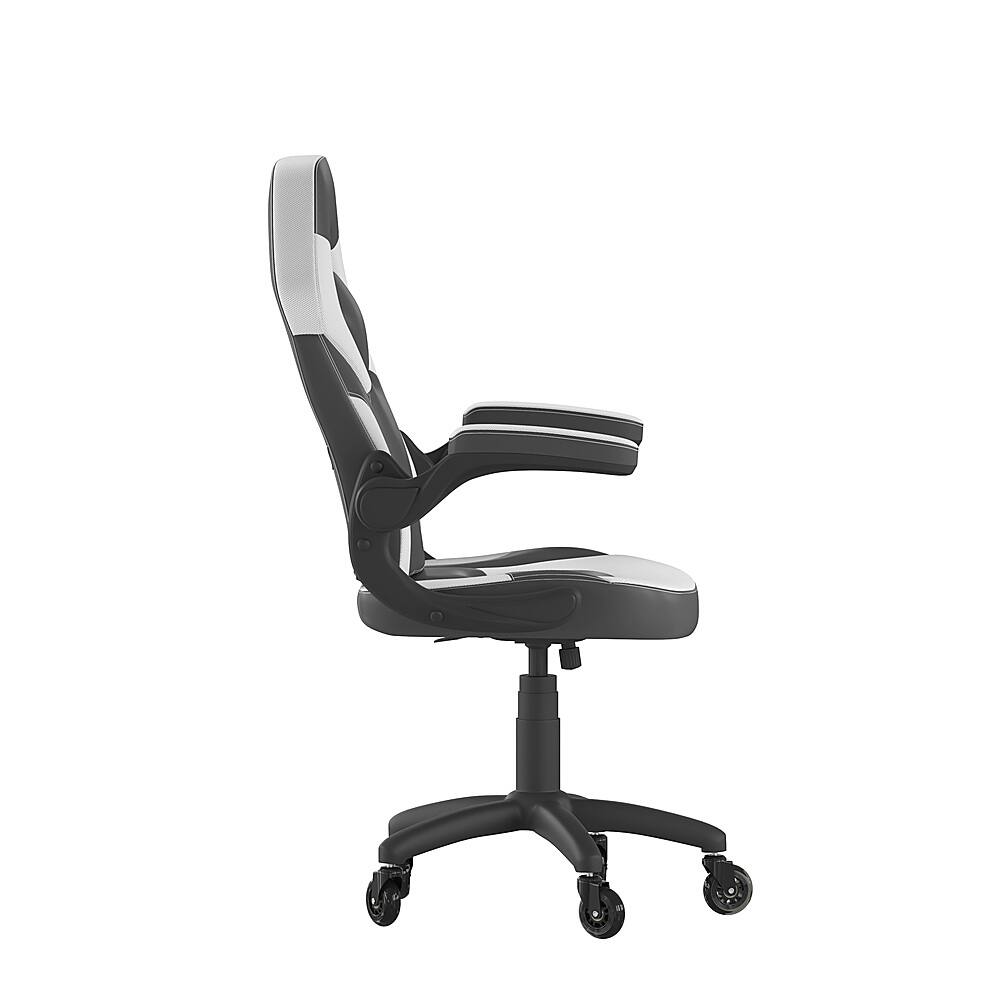 Alt View 15. Alamont Home - X10 Office Gaming Chair with Skater Wheels & Flip Up Arms - White LeatherSoft - White.