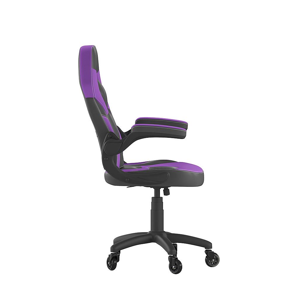 Alt View 15. Alamont Home - X10 Office Gaming Chair with Skater Wheels & Flip Up Arms - Purple LeatherSoft - Purple.
