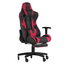 Alamont Home - X30 Gaming Chair with Roller Wheels, Reclining Arms, Footrest- LeatherSoft - Red