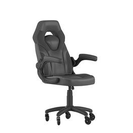 Alamont Home - X10 Office Gaming Chair with Skater Wheels & Flip Up Arms - LeatherSoft - Black