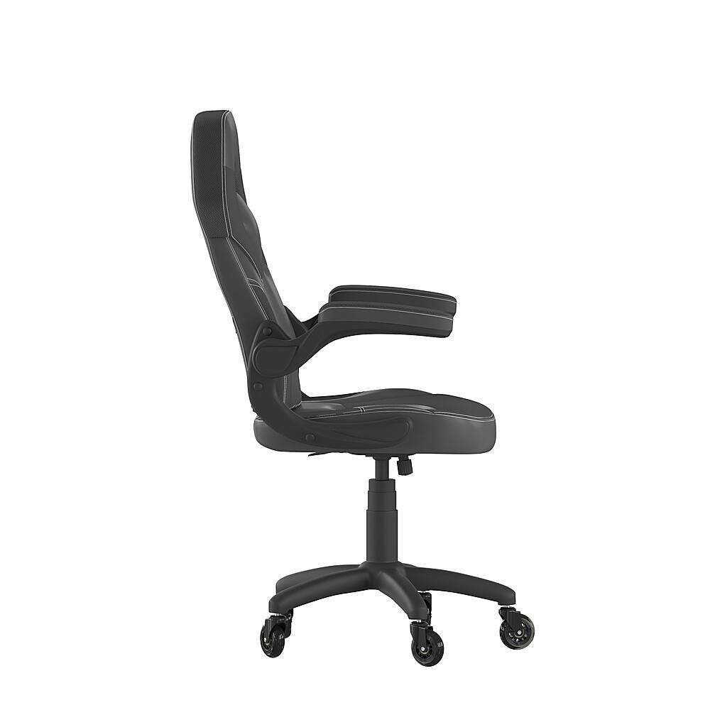 Alt View 15. Alamont Home - X10 Office Gaming Chair with Skater Wheels & Flip Up Arms - Black LeatherSoft - Black.