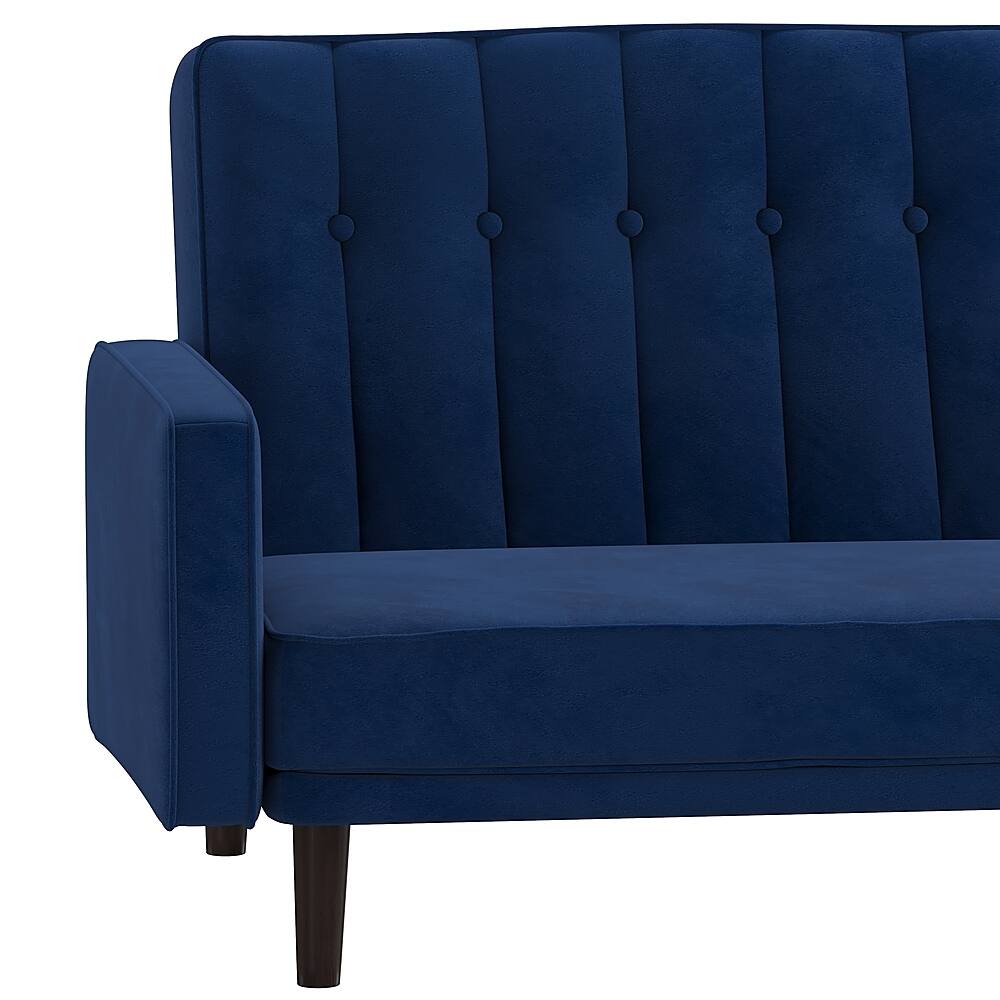 Alt View 17. Alamont Home - Convertible Split Back Futon Sofa Sleeper with Wooden Legs - Navy.