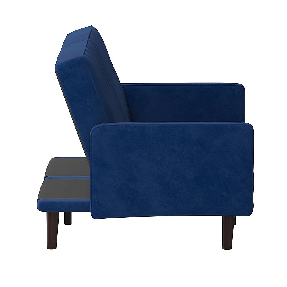 Alt View 18. Alamont Home - Convertible Split Back Futon Sofa Sleeper with Wooden Legs - Navy.
