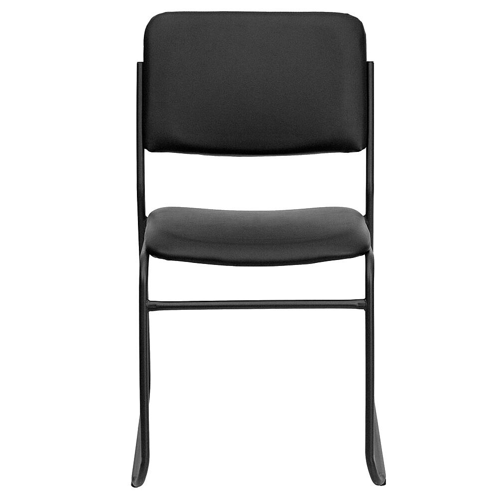Alt View 11. Alamont Home - 502 lb. Capacity High Density Stacking Chair with Sled Base - Black Vinyl/Black Frame.