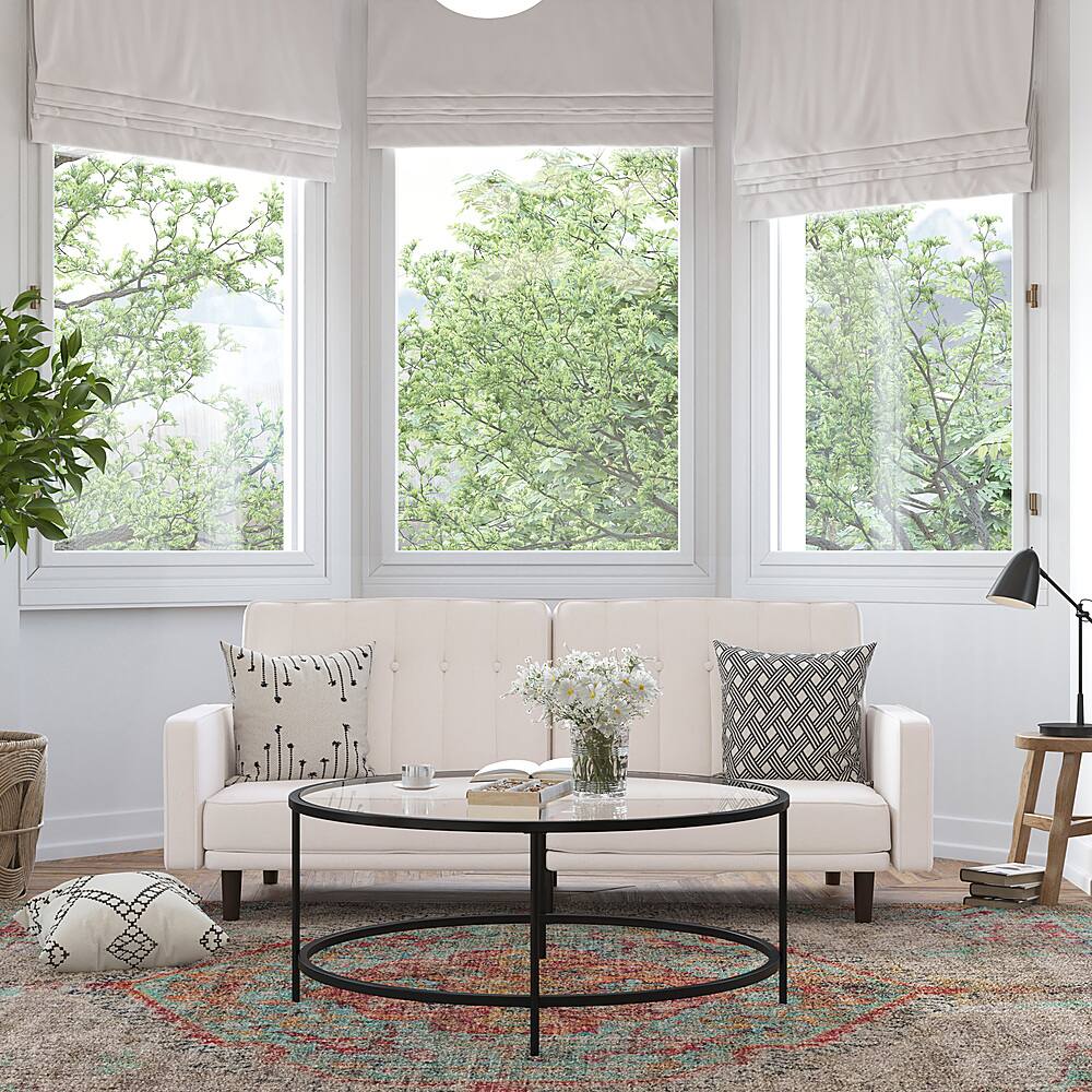 Alt View 12. Alamont Home - Convertible Split Back Futon Sofa Sleeper with Wooden Legs - Stone.