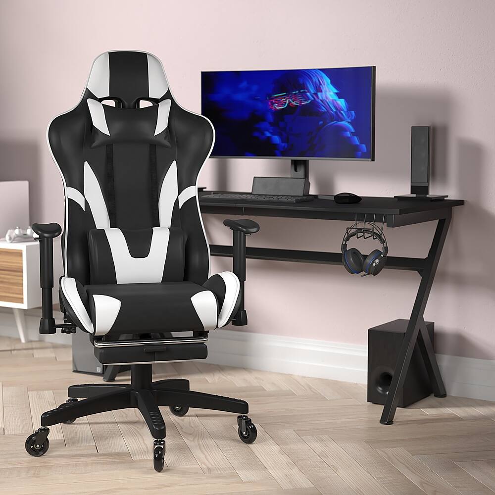 Alt View 11. Alamont Home - X30 Gaming Chair with Roller Wheels, Reclining Arms, Footrest-Black LeatherSoft - Black.