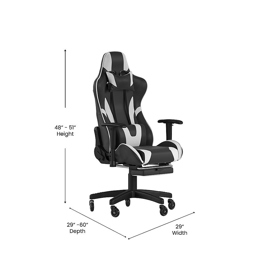 Alt View 12. Alamont Home - X30 Gaming Chair with Roller Wheels, Reclining Arms, Footrest-Black LeatherSoft - Black.