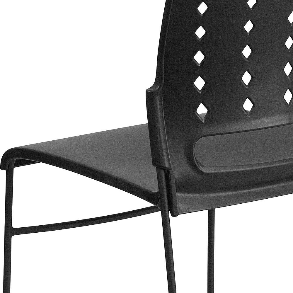 Alt View 17. Alamont Home - 882 lb. Capacity Sled Base Stack Chair with Carry Handle and Air-Vent Back - Black.