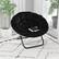 Alt View 12. Alamont Home - Folding XL Faux Fur Saucer Chair for Dorm or Bedroom - Black/Black.