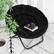 Alt View 15. Alamont Home - Folding XL Faux Fur Saucer Chair for Dorm or Bedroom - Black/Black.