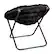 Alt View 16. Alamont Home - Folding XL Faux Fur Saucer Chair for Dorm or Bedroom - Black/Black.