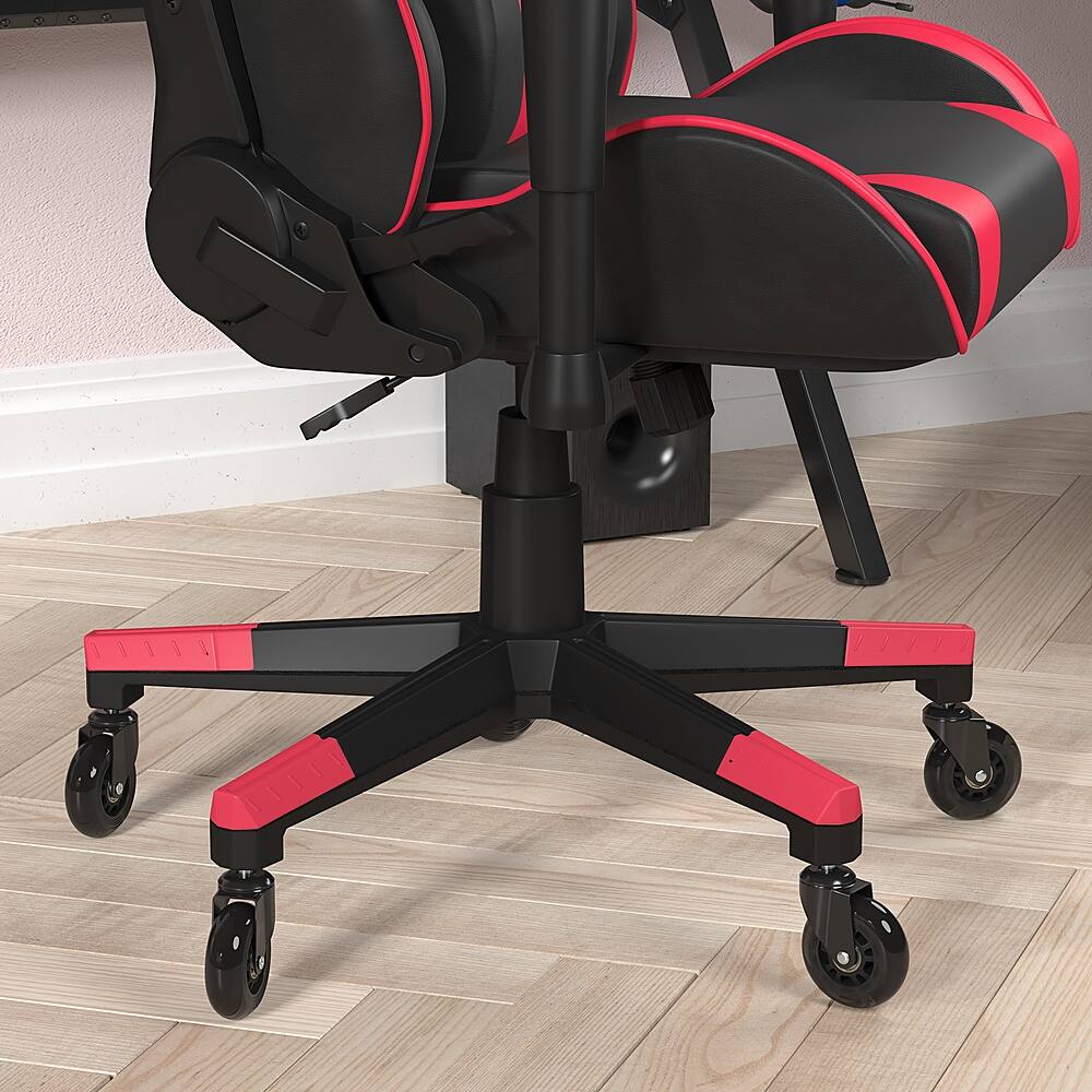 Alt View 14. Alamont Home - X20 Office Gaming Chair with Roller Wheels & Reclining Back - Red LeatherSoft - Red.