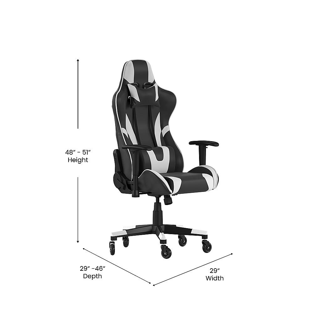 Alt View 12. Alamont Home - X20 Office Gaming Chair with Roller Wheels & Reclining Back - Black LeatherSoft - Black.