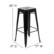 Alt View 12. Alamont Home - Cierra Industrial Resin Backless Bar Stool (Set of 4) - Black/Black.