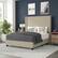 Alt View 12. Alamont Home - Quinn Full Size Upholstered Platform Bed with Channel Stitched Headboard - Beige.