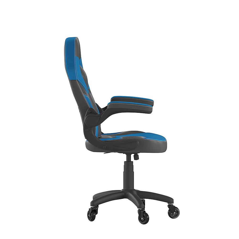Alt View 15. Alamont Home - X10 Office Gaming Chair with Skater Wheels & Flip Up Arms - Blue LeatherSoft - Blue.