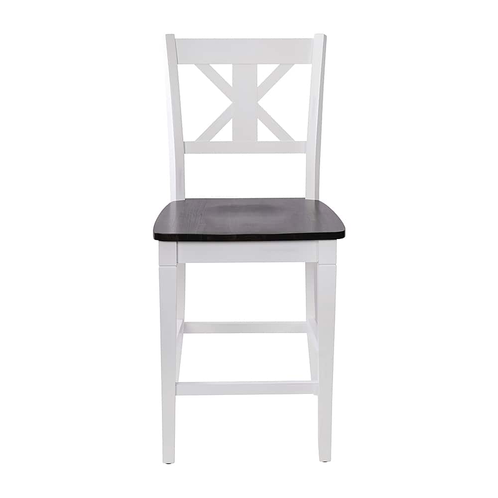 Alt View 11. Alamont Home - Gwendolyn Rustic Wood Counter Height Stool (Set of 2) - White Wash.