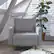 Alt View 12. Alamont Home - Compact Upholstered Tufted Chair with Wooden Legs - Slate Gray.