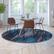 Alt View 11. Alamont Home - Rylan Collection Abstract Style Accent Area Rug Scraped Pattern 7' x 7' Round - Blue.