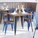 Alt View 12. Alamont Home - All-Weather Commercial Stack Chair & Poly Resin Seat - Blue/Teak.