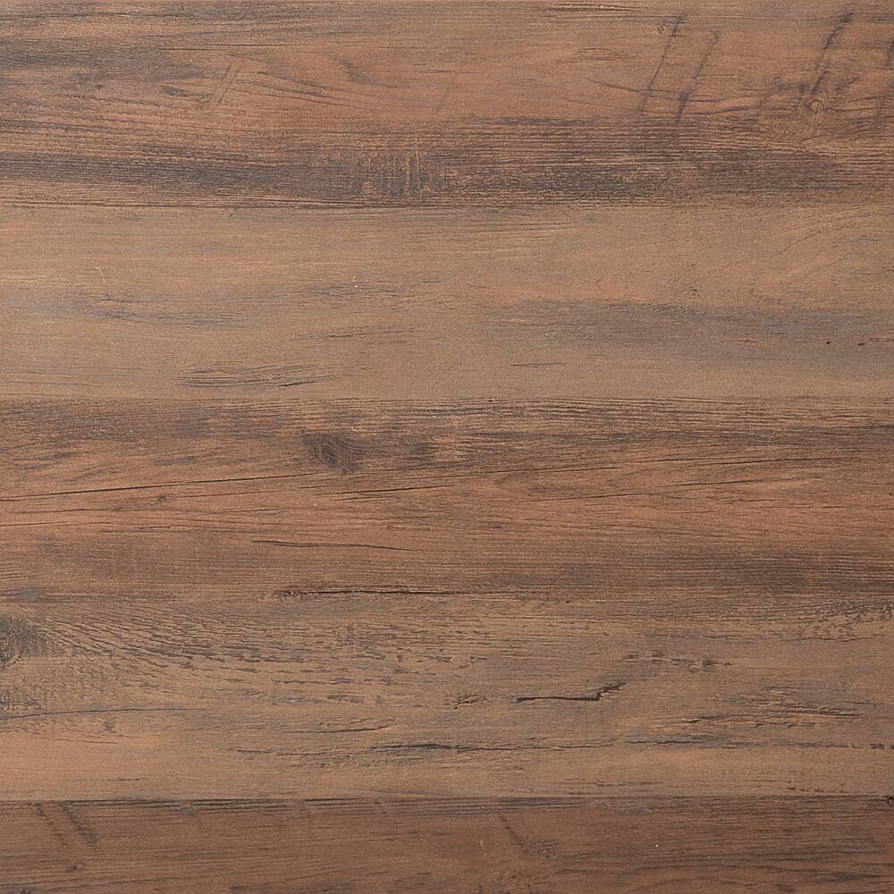 Alt View 18. Alamont Home - 2-Tier Coffee Table with Metal Side Braces and Corner Caps - Rustic Oak.