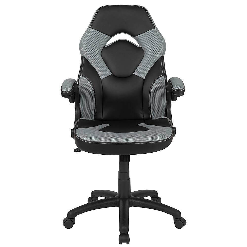 Alt View 11. Alamont Home - X10 High Back Gray/Black Racing Style Ergonomic Gaming Chair with Flip-Up Arms - Gray.