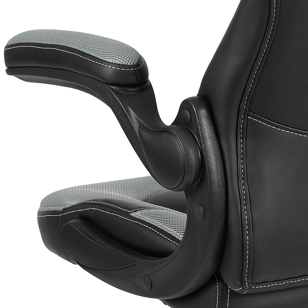 Alt View 19. Alamont Home - X10 High Back Gray/Black Racing Style Ergonomic Gaming Chair with Flip-Up Arms - Gray.