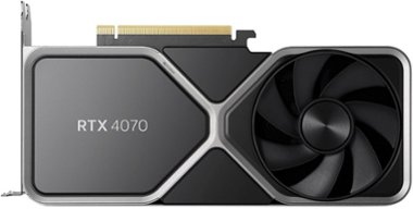 NVIDIA - GeForce RTX 4070 12GB GDDR6X Graphics Card - Titanium and black - Front_Zoom
